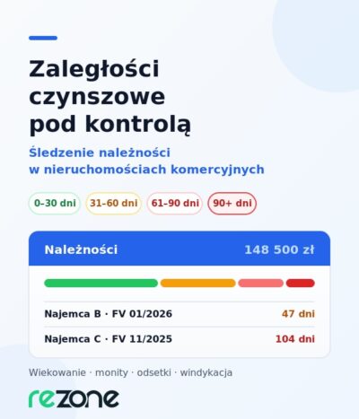 REZONE i zarządzanie zaległościami czynszowymi: kompleksowy przewodnik po module śledzenia należności w nieruchomościach komercyjnych