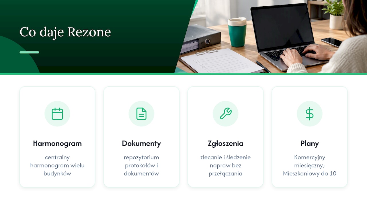 Jak Rezone pomaga nie zgubić żadnego terminu przeglądu — overview diagram