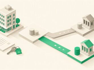 Geometryczna ilustracja podziału płatności na dwie ścieżki