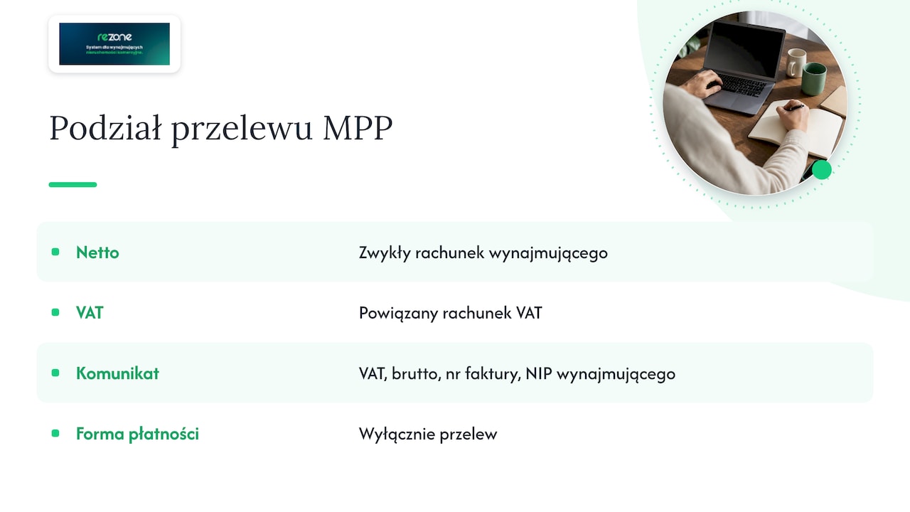 MPP transfer split and required payment details